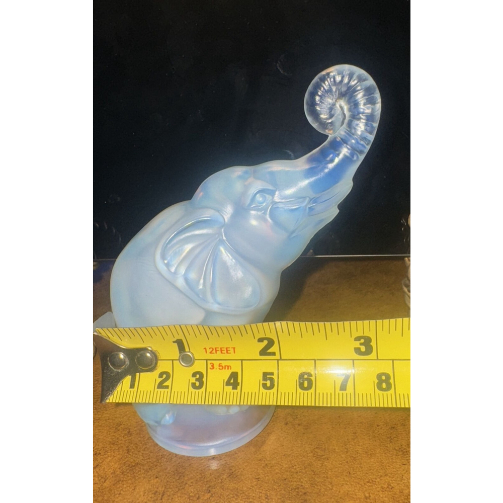 Vintage SABINO French 1930's Stylized Elephant Opalescent Art Deco Glass Statue - Picture 13 of 13